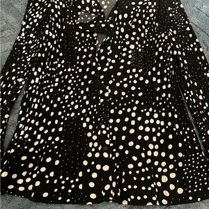 East 5th Black and White Polka Dot Button Down Shirt